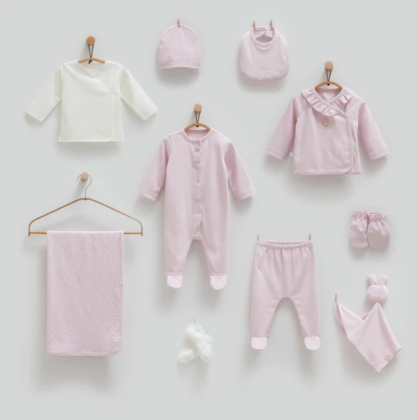 Caramell %100 Pamuk Cute Rabbit 10'lu Hastane Çıkış Seti CRML.ZK1474 ürün görseli 1