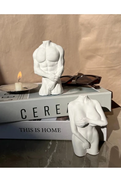 İnsan Figüründe Kadın Erkek Dekoratif Obje/Biblo 10 Cm ürün görseli 1