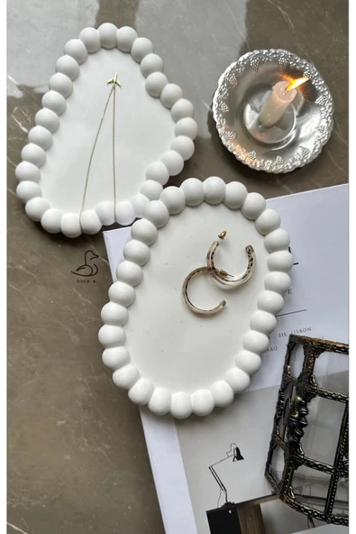 Bubble Oval Tabak Ve Bulut Dekoratif Tabak - Resim 3