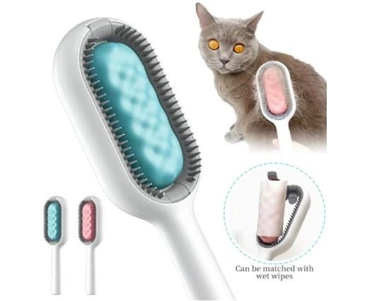 Mendil Takılabilir Çift Taraflı Kedi Tüy Toplama ve Masaj Tarağı (18.5 cm) ürün görseli 1