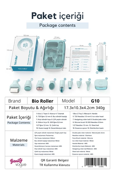 Bio Roller G10 Derma Roller Kit - Resim 7