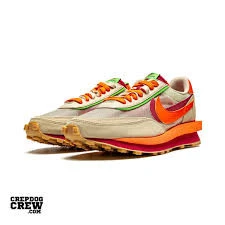 NIKE LD WAFFLE SACAI CLOT NET ORANGE BLAZE - Resim 3