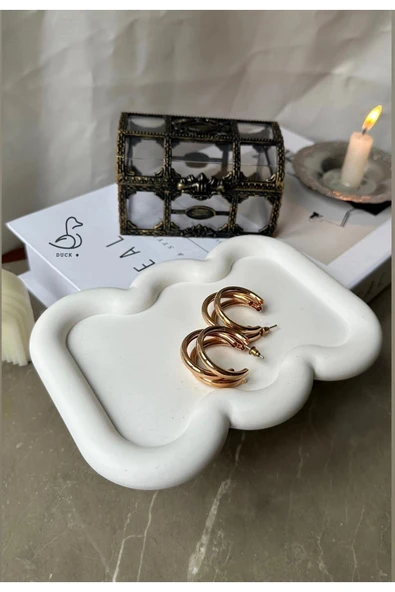 Dalgalı Bubble Taş Tozu Dekoratif Takı Tabak - Resim 3