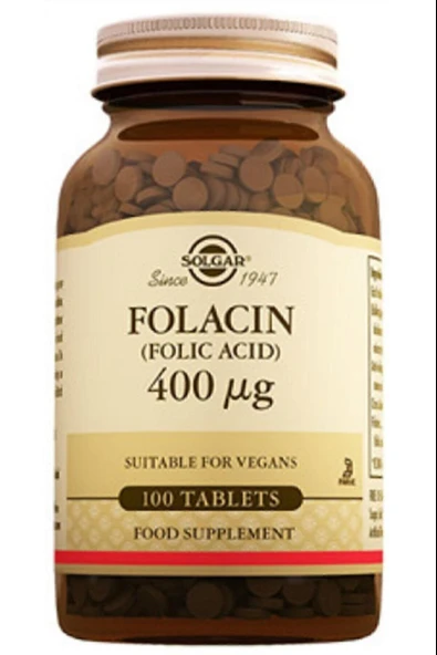 Solgar Folacin 400 mcg 100 Tablet ürün görseli 1