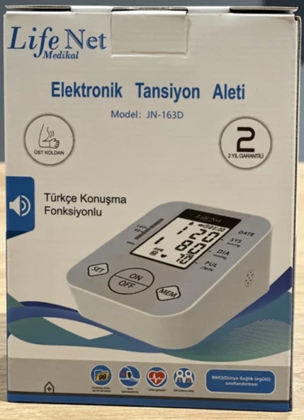 Türkçe Konuşan Kol Tipi Tansiyon Aleti JN-163D ürün görseli 1