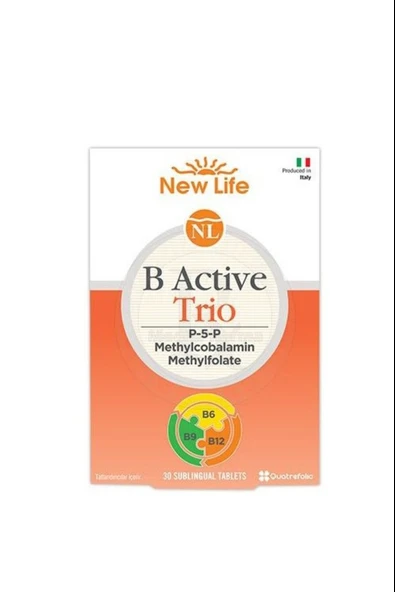 New Life B Active Trio Dil Altı 30 Tablet ürün görseli 1