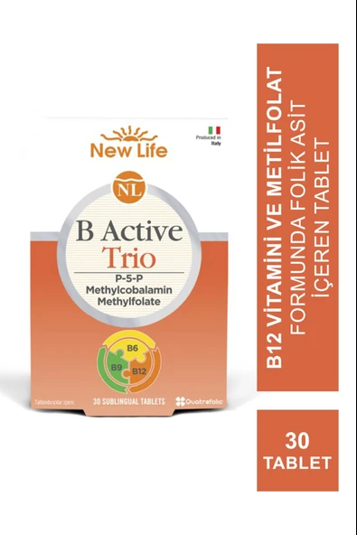 New Life B Active Trio Dil Altı 30 Tablet ürün görseli 1
