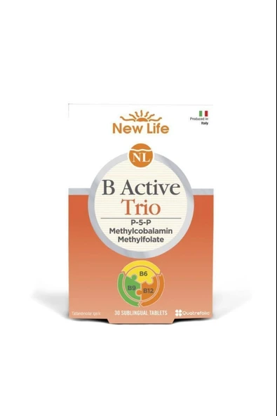 New Life B Active Trio Dil Altı 30 Tablet ürün görseli 1