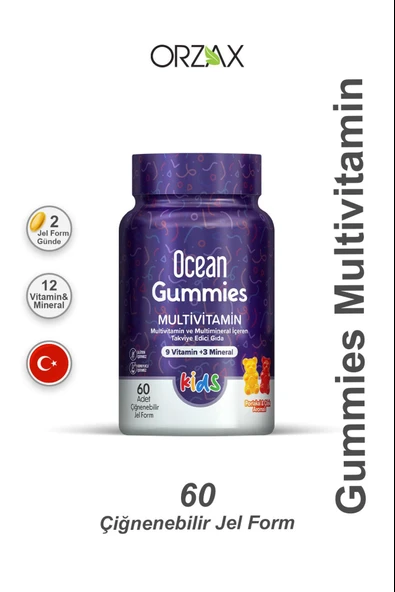 Ocean Gummies Multivitamin Kids 60 Yumuşak Tablet ürün görseli 1