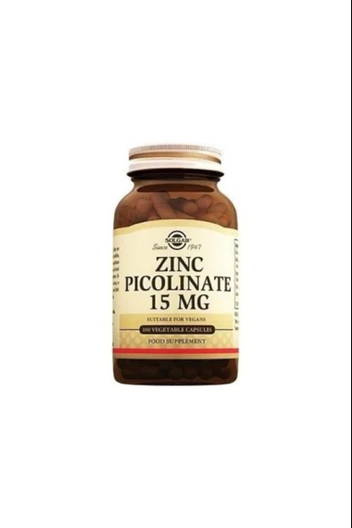 Solgar Zinc Picolinate 15 Mg 100 Kapsül ürün görseli 1
