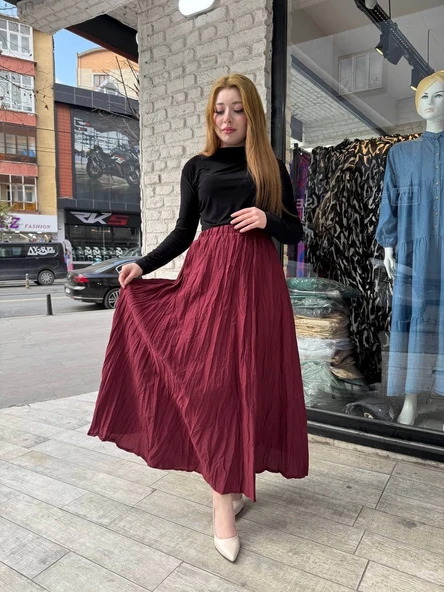 Kraş etek bordo ürün görseli 1