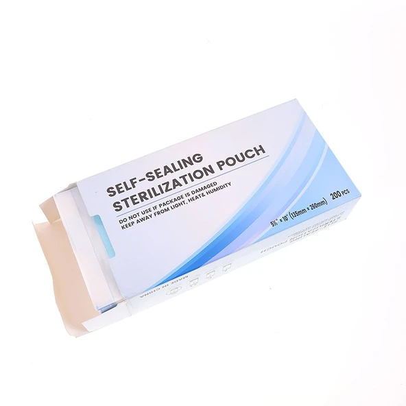 200lü Büyük Alet Sterilizasyon Zarfı - İndikatörlü Sterilizasyon Paketi 135x280mm (200 Adet) ürün görseli 1