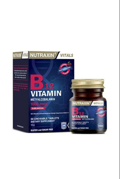Nutraxin B12 Vitamin 1000mcg 60 Tablet ürün görseli 1