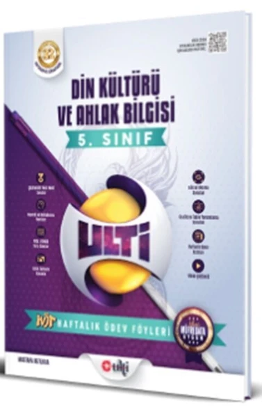 5. Sınıf Din Kültürü ve Ahlak Bilgisi Haftalık Ödev Föyleri Ulti Yayınları ürün görseli 1