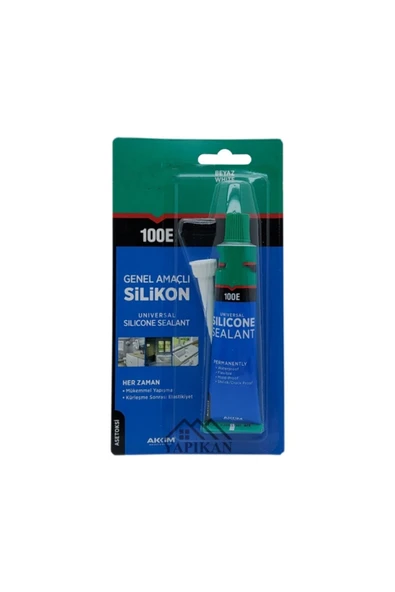 abnturk Akfix 100e Beyaz Silikon Yapıştırıcı Tüp Silikon 50 Ml ürün görseli 1