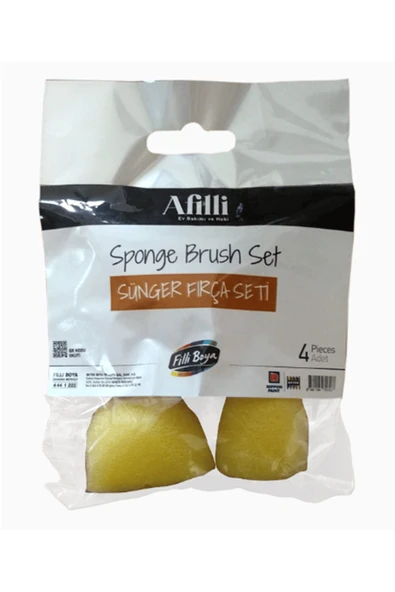 Filli Boya Afilli Sünger Fırça Seti 4 Lü (Ponpon Fırça ) ürün görseli 1