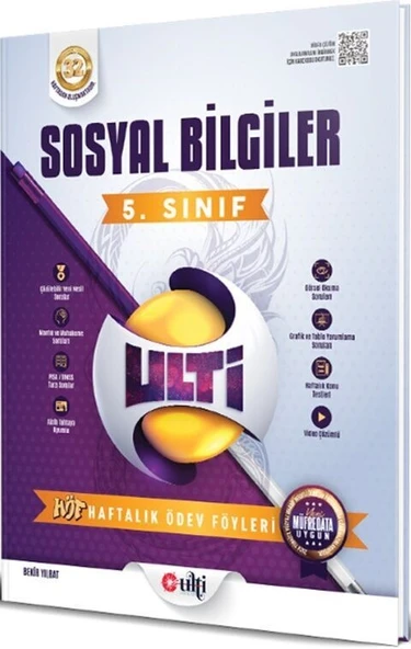 5. Sınıf Sosyal Bilgiler Haftalık Ödev Föyleri Ulti Yayınları ürün görseli 1