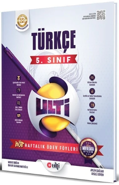 5. Sınıf Türkçe Haftalık Ödev Föyleri Ulti Yayınları ürün görseli 1