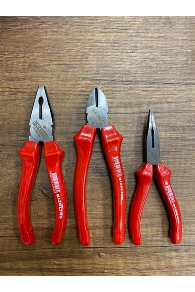 İzeltaş 160 Mm Pense Ve Yan Keski 140 Mm Kargaburun 3'lü Set ürün görseli 1