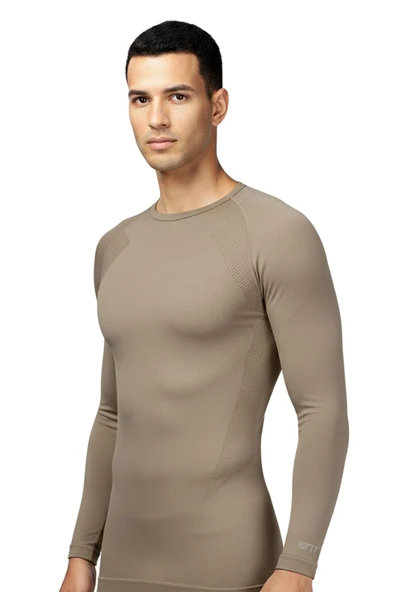 Thermoform Extreme Erkek Seamless Termal İçlik Sweatshirt Kum ürün görseli 1