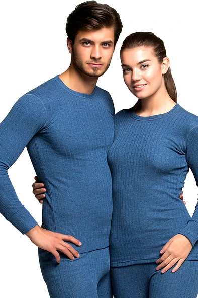 Thermoform Soft Unisex Uzun Kol Termal İçlik Fanila Lacivert ürün görseli 1