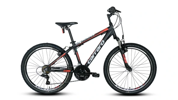 CARRARO SPEED 240 ERKEK DAĞ BİSİKLETİ 360H V 24 JANT 21 VİTES MAT SİYAH KIRMIZI KOYU KIRMIZI ürün görseli 1