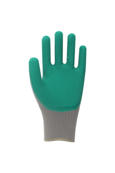 Pl 17 Legend Polyester Örme Lateks Eldiven Yeşil 10 Numara 12 Çift - Resim 2