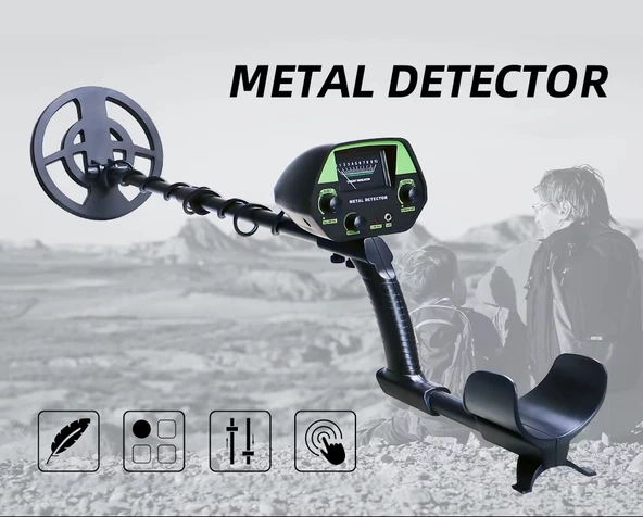 DailyTech Altın Metal Define Dedektörü Ayarlanabilir Göstergeli Kulaklık Destekli ürün görseli 1