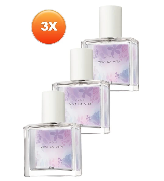 AVON VIVA LA VITA 30 ML  KADIN PARFÜM ÜÇLÜ SET ürün görseli 1