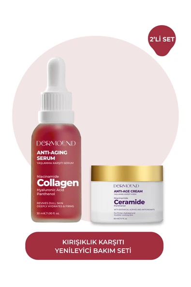 Dermoend yaşlanma karşıtı krem - serum 2'li set ürün görseli 1