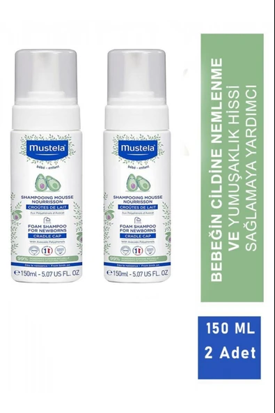 Mustela Yenidoğan Köpük Şampuanı 150 ml 2 Adet ürün görseli 1