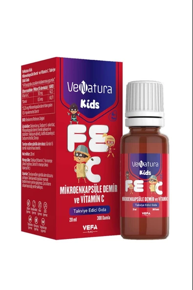 Venatura Kids Mikroenkapsüle Demir ve Vitamin C 20 ml ürün görseli 1