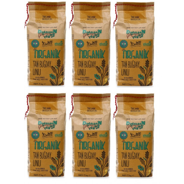 Doğalsan Organik Tam Buğday Unu 1kg x 6 Adet ürün görseli 1