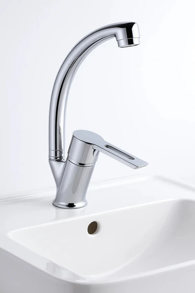 Defne Mix Kuğu Lavabo Bataryası Çift Su Girişli Garantili ürün görseli 1