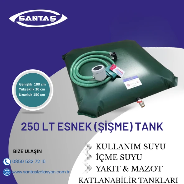 250 LT ŞİŞME ESNEK SU DEPOSU(KULLANIM AMAÇLI) ürün görseli 1