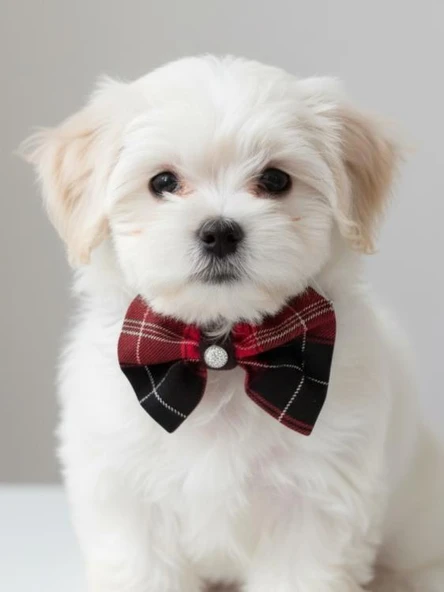 Aristokrat Ekose Silver Köpek Papyonu Tasma Yılbaşı ürün görseli 1