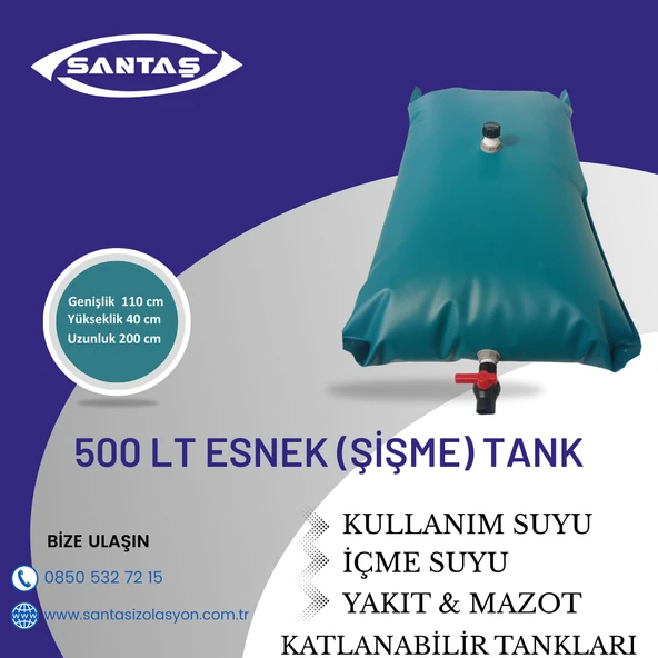 500 LT ŞİŞME ESNEK SU DEPOSU(KULLANIM AMAÇLI) ürün görseli 1