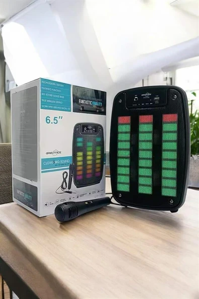 Bluetooth  Hoparlör Mikrofonlu Speaker Taşınabilir Şarjlı ürün görseli 1