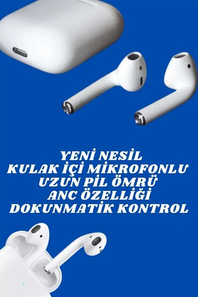 2.Nesil Yeni Model TWS Bluetooth Kulaklık Dokunmatik Kontrol Yüksek Ses Kaliteli ürün görseli 1