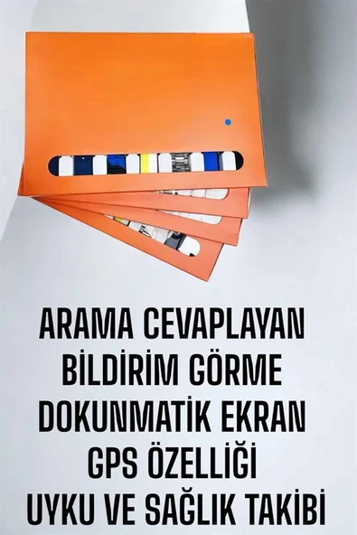 Akıllı Saat 7 Kordonlu Bildirim Görebilen Metal Kordon GPS Özelliği ürün görseli 1