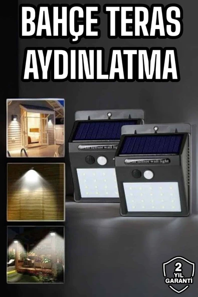 Solar Lamba Giriş, Bahçe Yol Avlu Hareket Sensörlü Led Parlak Gece Su Geçirmez ürün görseli 1