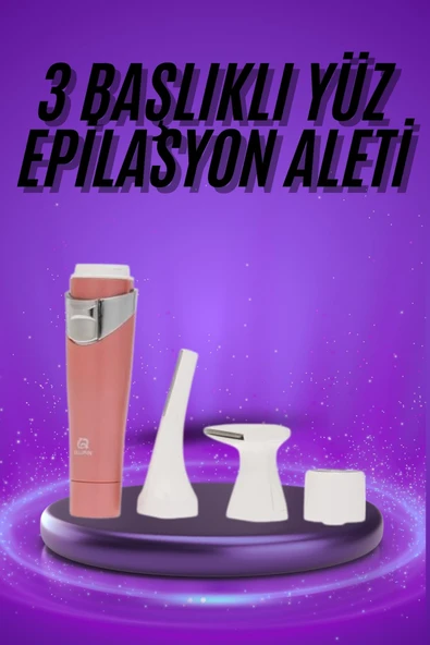 Tüm Cilt Tipleri Için 3 Başlıklı Yüz Çene Kıl Tüy Alma Tüm Cilt Tiplerine Uygun ürün görseli 1