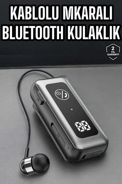 Kablolu Bluetooth Kulaklık Kulak İçi Stereo Mikrofonlu Dijital Göstergeli ürün görseli 1