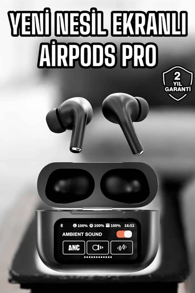 Kablosuz Bluetooth Kulaklık Ekranlı Uzun Şarj Süreli ANC Destekli ürün görseli 1