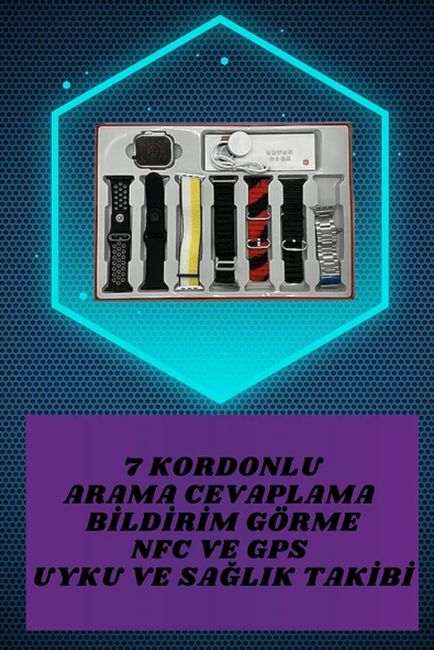 7 Kordonlu Akıllı Saat Ve Oyuncu Kulaklığı ANC Özelliği Kulak İçi Mikrofonlu Sesli Görüşme ürün görseli 1