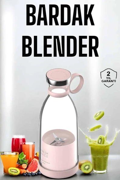 Bardak Blender Smoothie Meyve Sıkacağı Şarjlı Cam Taşınabilir ürün görseli 1