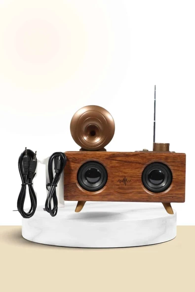 Nostaljik Radyo Bluetooth Bağlantılı Şarjlı Yüksek Ses Kaliteli ürün görseli 1