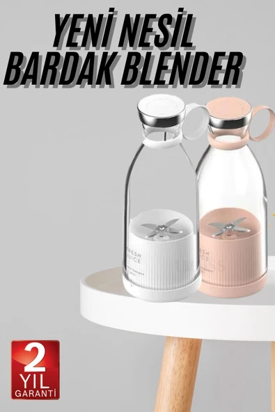 Taşınabilir Kablosuz Şarjlı Kişisel Smoothie El Blender Mini Meyve Sıkacağı ürün görseli 1