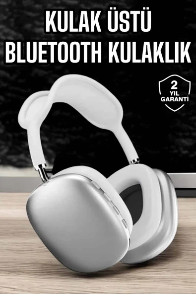 P9 Air Max Kablosuz 5.0 Mikrofonlu Bluetooth Kulaklık Beyaz Yüksek Ses Kaliteli ürün görseli 1