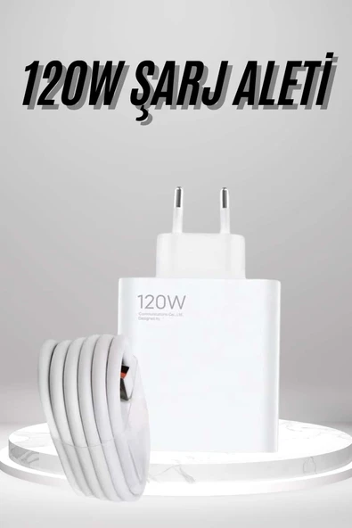 Type C Yüksek Hızlı Şarj Aleti Beyaz 120W Ultra Uzun Ömürlü ürün görseli 1